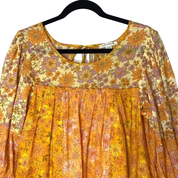 AMERICAN Eagle Puff Sleeve Floral Printed Dress - Picture 6 of 15